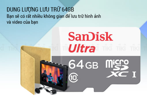 Thẻ Nhớ microSDXC SanDisk Ultra 64GB UHS-I - 80MB/s