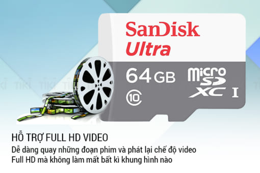 Thẻ Nhớ microSDXC SanDisk Ultra 64GB UHS-I - 80MB/s