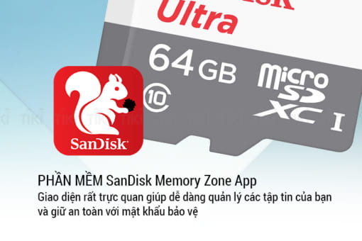 Thẻ Nhớ microSDXC SanDisk Ultra 64GB UHS-I - 80MB/s