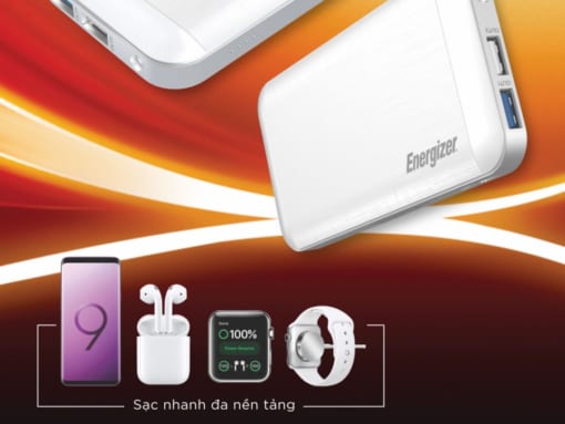 Pin Sạc Dự Phòng Energizer Siêu Nhân Hỗ Trợ Sạc Nhanh  Đa Nền Tảng 10,000mAh - UE10030MP - Hàng Chính Hãng